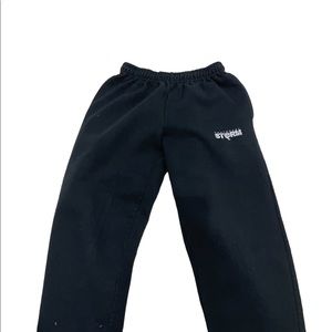Black white logo sweatpants